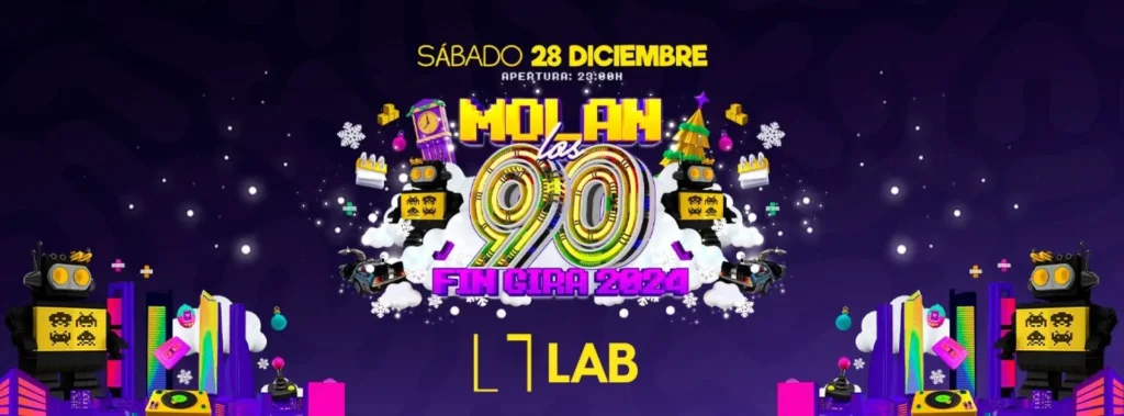 Imagen y logotipo de Molan los 90